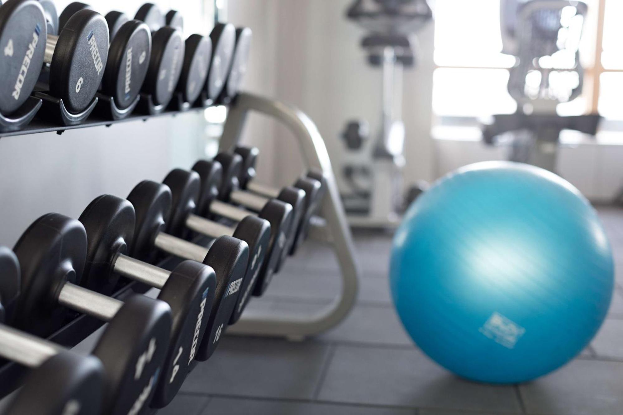 Hilton Helsinki Strand Buitenkant foto Dumbbells and exercise ball